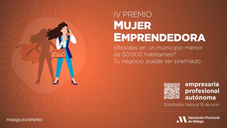 Convocado la cuarta edición del premio Mujer Emprendedora de la Diputación de Málaga, que está dotado con 9.000 euros 