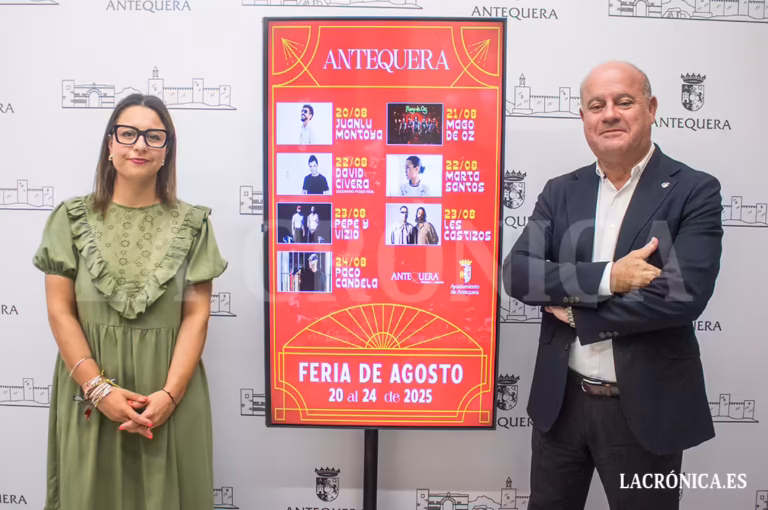 Los conciertos de la Real Feria de Agosto de Antequera 2025 traen a Mägo de Oz, Les Castizos, Marta Santos, David Civera, Paco Candela, Juanlu Montoya y ‘Pepe y Vizio’