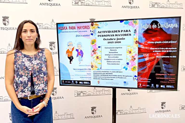 Se abre el plazo de inscripción para las actividades gratuitas para mayores de 60 años del Ayuntamiento de Antequera