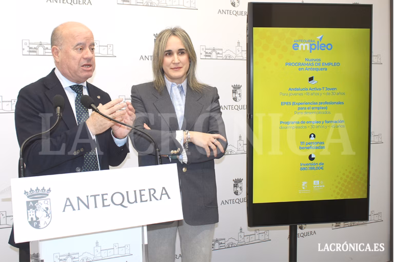 El Ayuntamiento de Antequera impulsa nuevos programas de empleo con una inversión de 880.000 euros en 2026