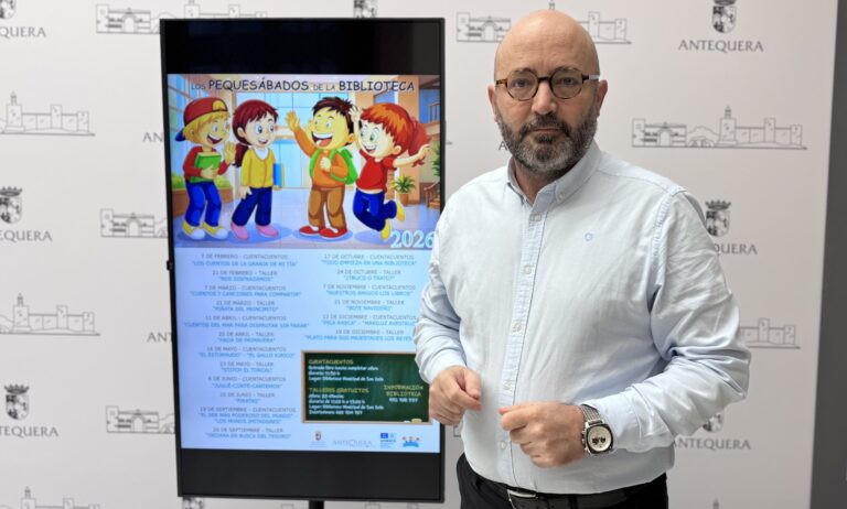 Cuentacuentos y Talleres toman protagonismo en la programación anual para 2026 de los ‘Pequesábados’ en la Biblioteca de Antequera