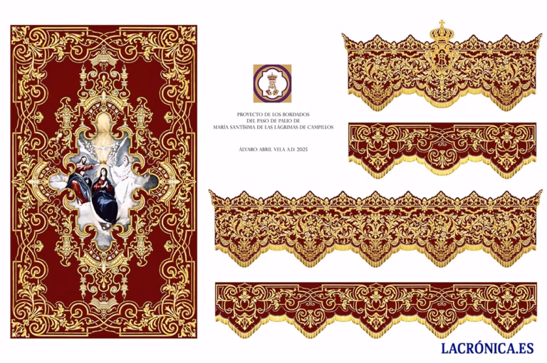 Un palio de inspiración clásica para engrandecer el patrimonio de María Santísima de las Lágrimas de Campillos
