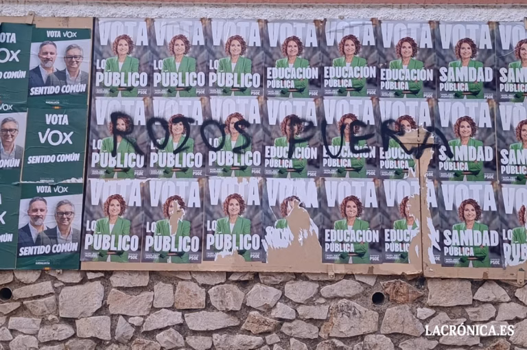Denuncian actos vandálicos contra cartelería electoral del PSOE, que pide «respeto en campaña»
