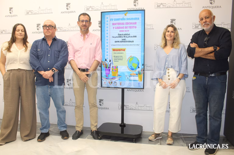 Se activa una nueva campaña solidaria para garantizar material escolar a familias vulnerables de Antequera