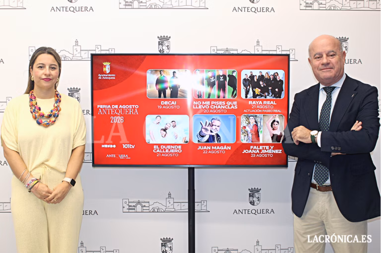 La Real Feria de Agosto contará con las actuaciones de Decai, No Me Pises Que Llevo Chanclas, Raya Real, El Duende Callejero, Juan Magán, Falete y Joana Jiménez
